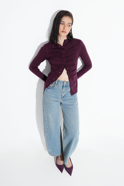 Tinted Blue Barrel Fit Jeans