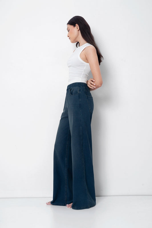 Tinted Blue Denim Sweatpants