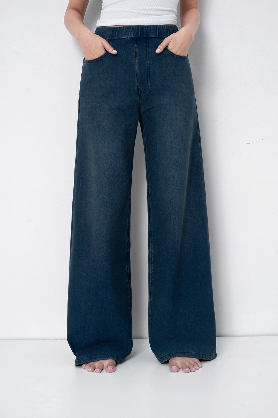 Tinted Blue Denim Sweatpants
