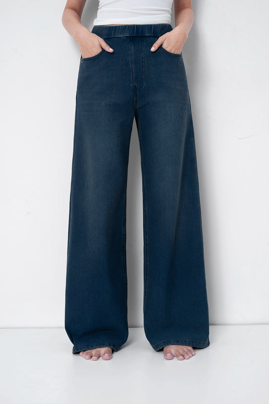 Tinted Blue Denim Sweatpants