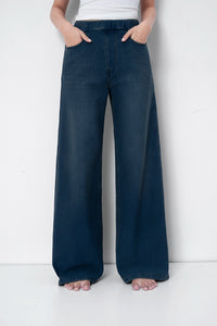 Tinted Blue Denim Sweatpants