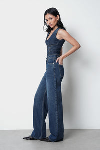 Vintage Wash Straight Fit Jeans