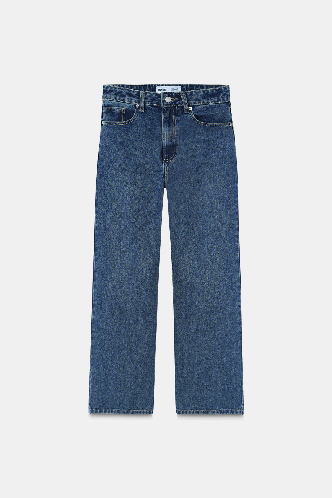 Vintage Wash Straight Fit Jeans