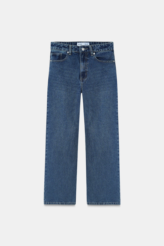 Vintage Wash Straight Fit Jeans