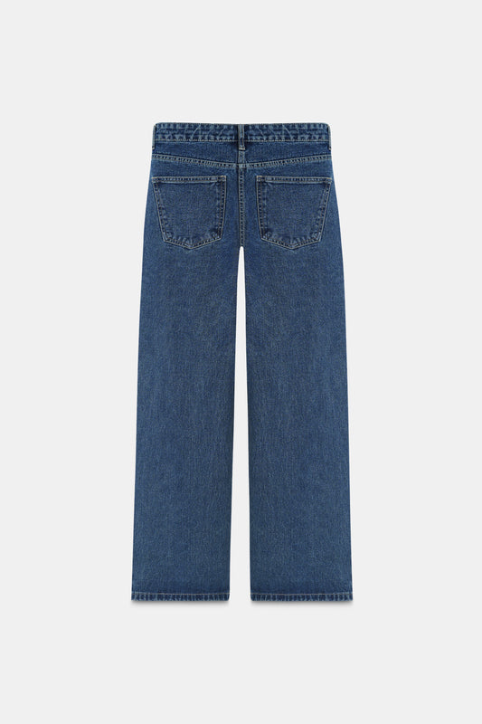 Vintage Wash Straight Fit Jeans