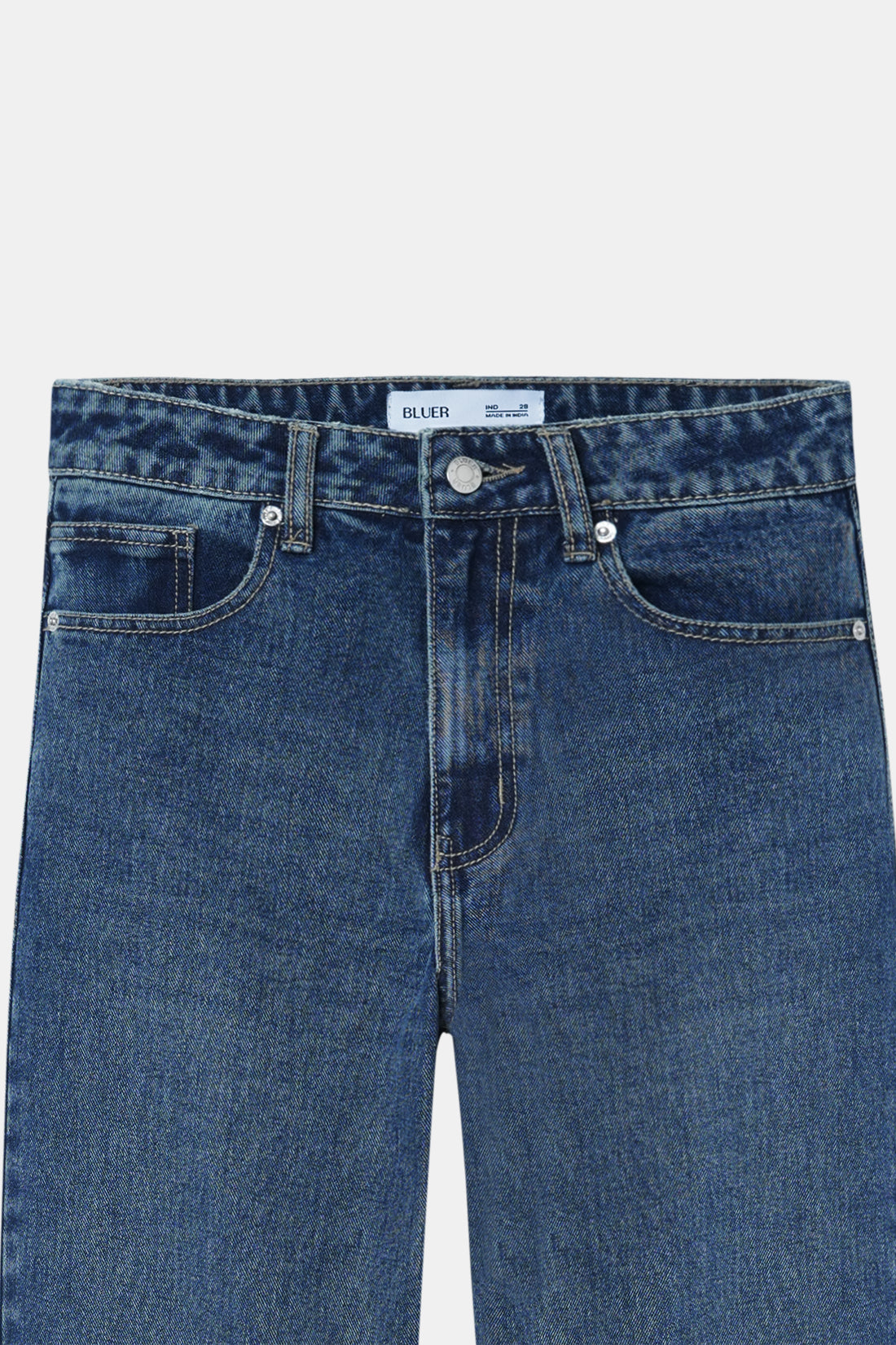 Vintage Wash Straight Fit Jeans