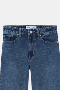 Vintage Wash Straight Fit Jeans