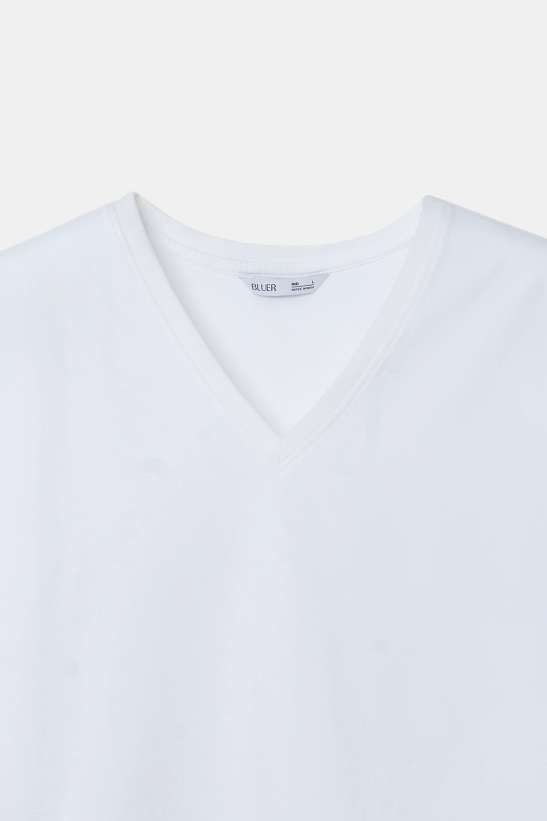 White Basic V-Neck T-Shirt