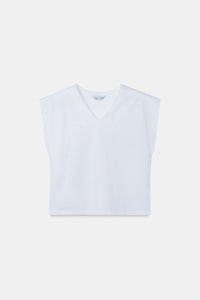 White Basic V-Neck T-Shirt