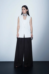 White Tailored Waistcoat Blazer