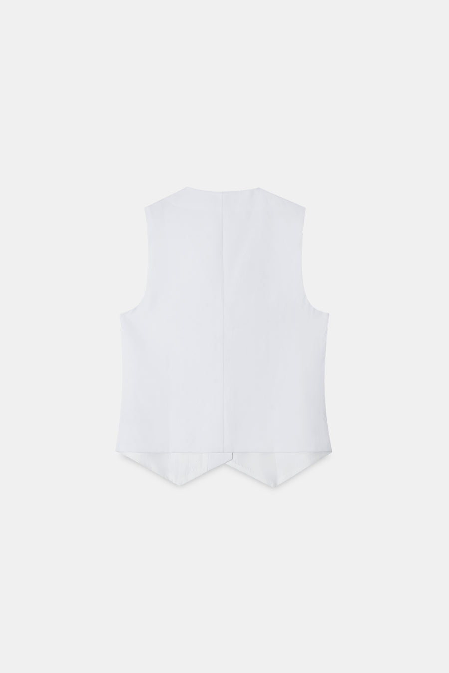 White Asymmetric Tailored Waistcoat