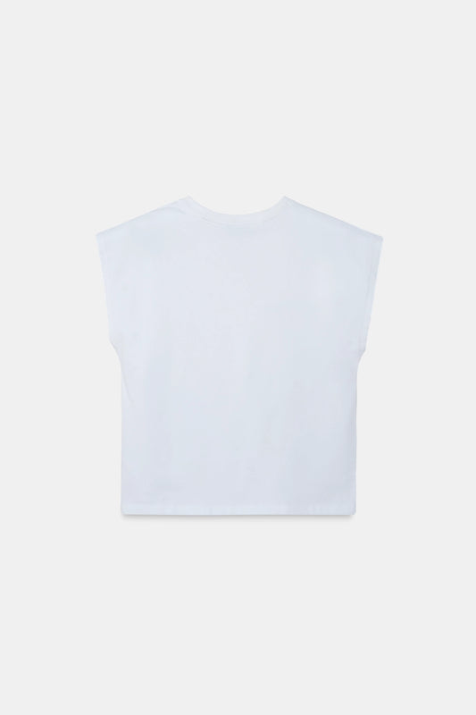 White Basic V-Neck T-Shirt