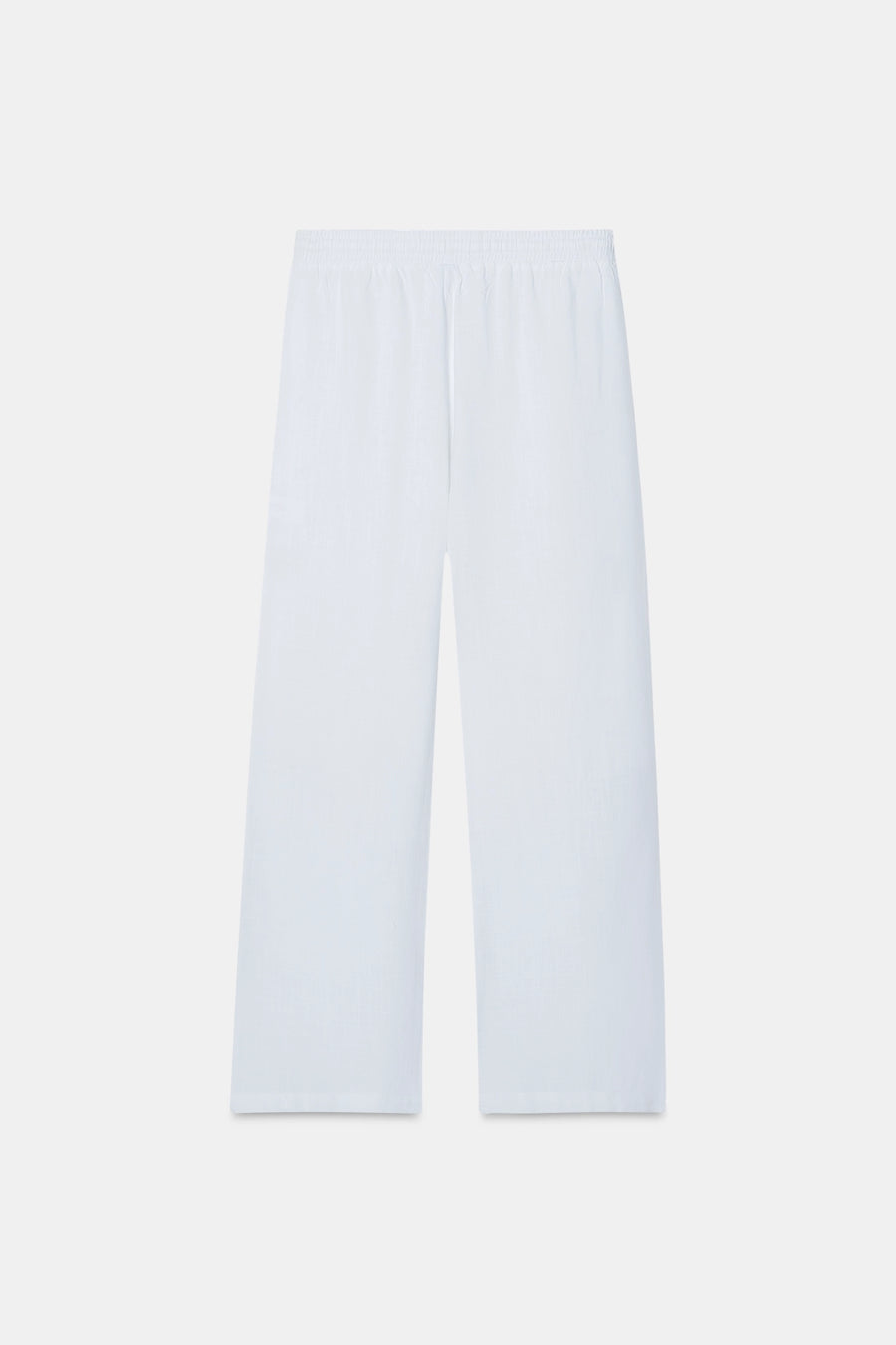 White Linen Drawstring Pants