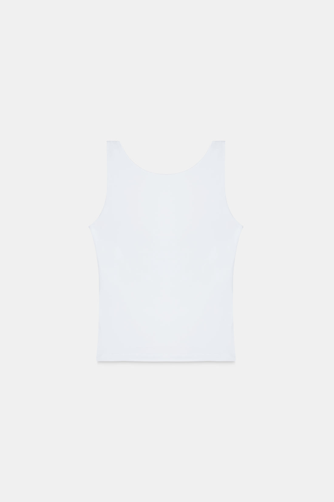 White Open-Back Polyamide Top