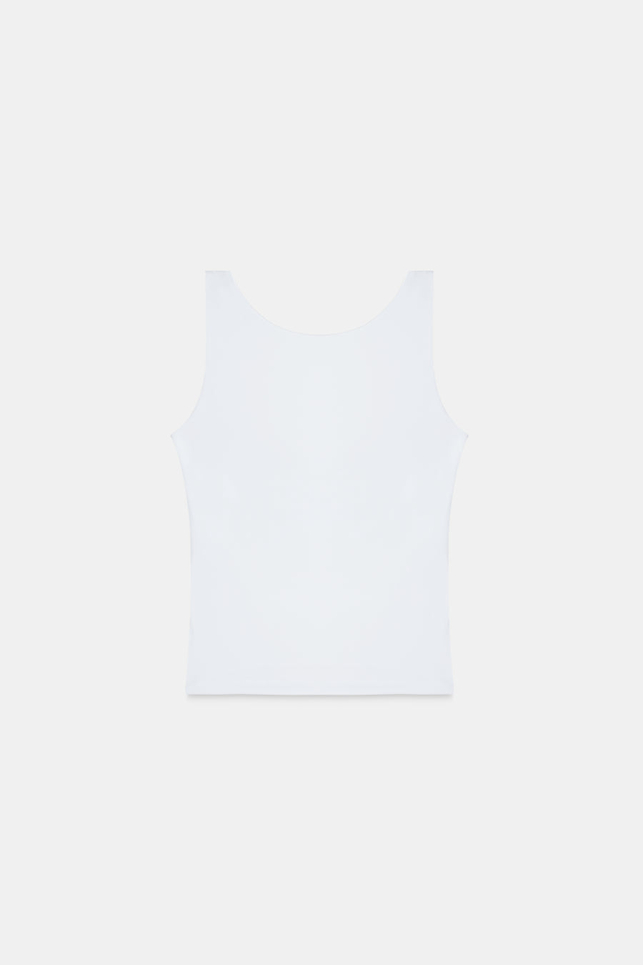 White Open-Back Polyamide Top