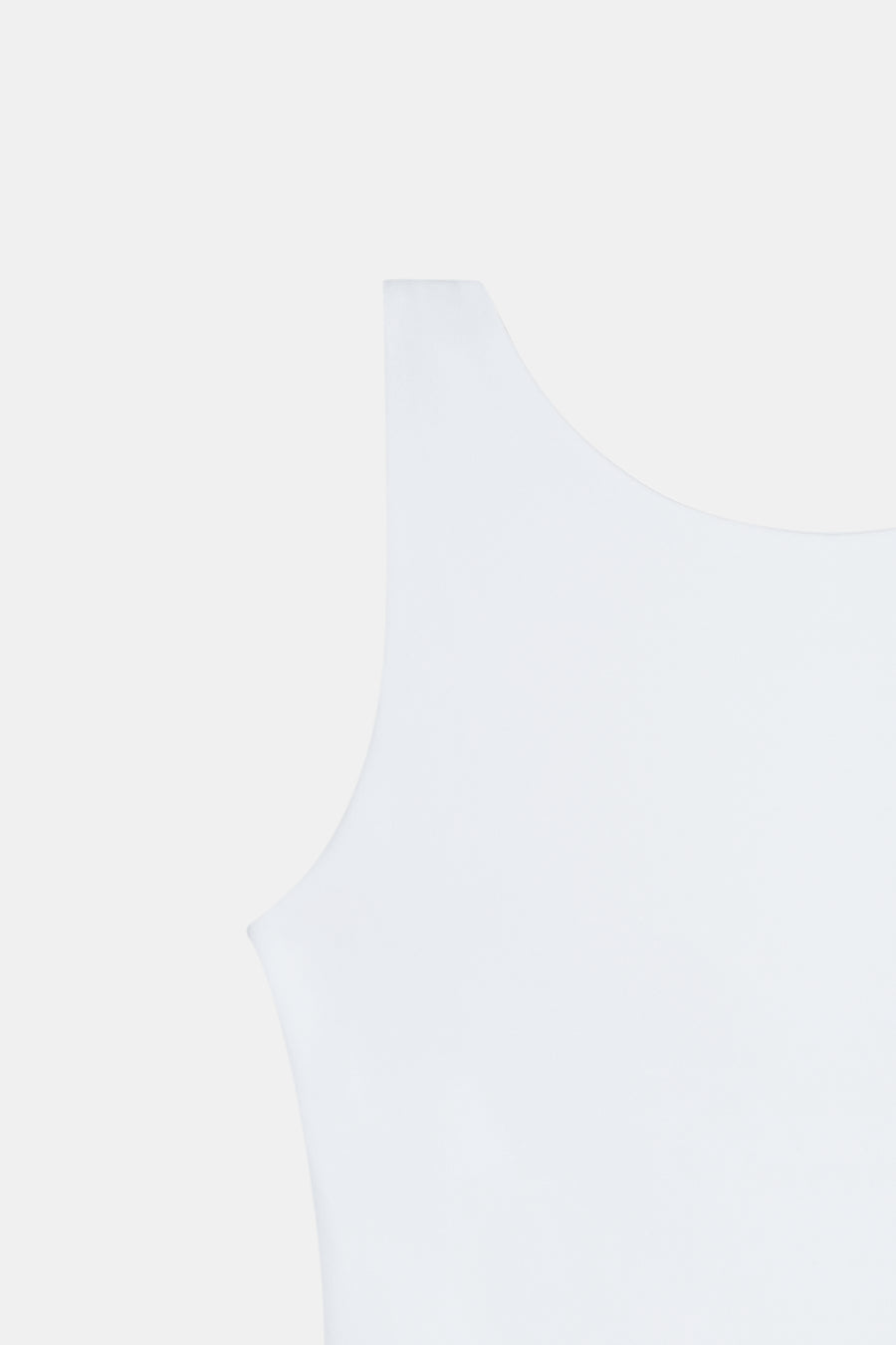 White Open-Back Polyamide Top