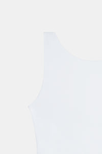 White Open-Back Polyamide Top