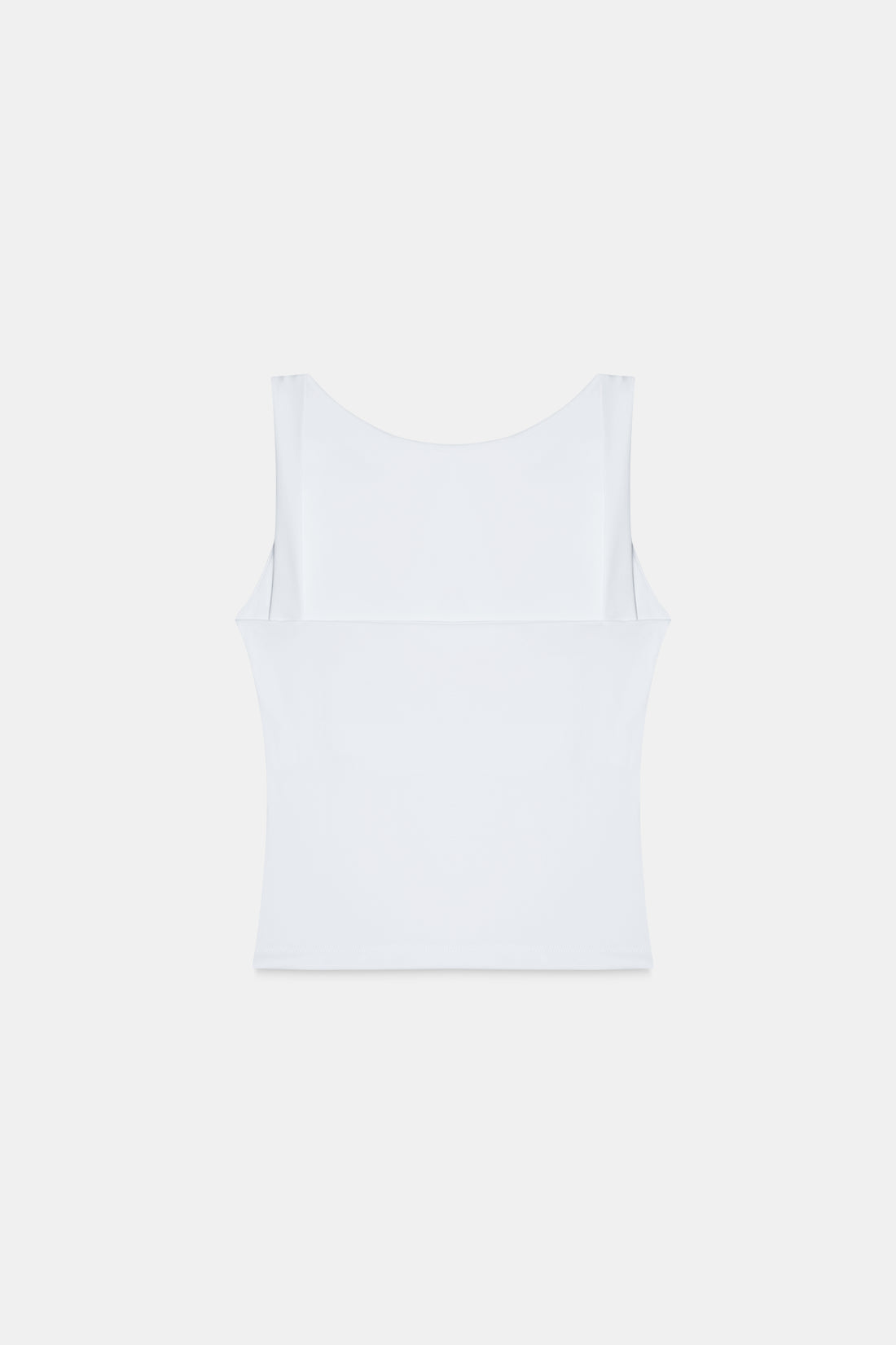 White Open-Back Polyamide Top