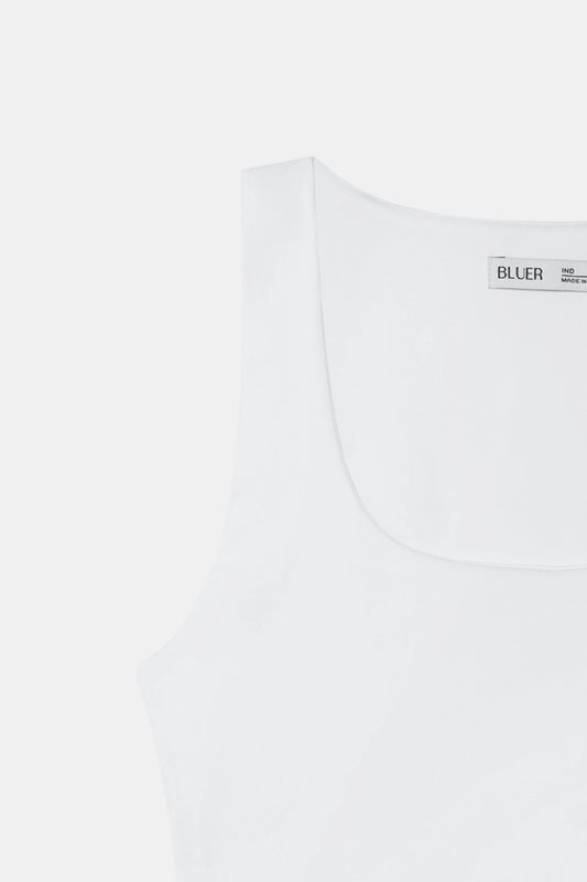 White Polyamide Tank Top