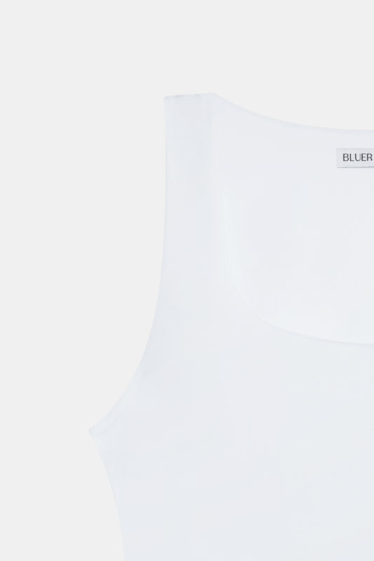 White Polyamide Tank Top