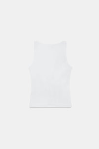 White Polyamide Tank Top