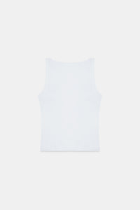 White Polyamide Tank Top