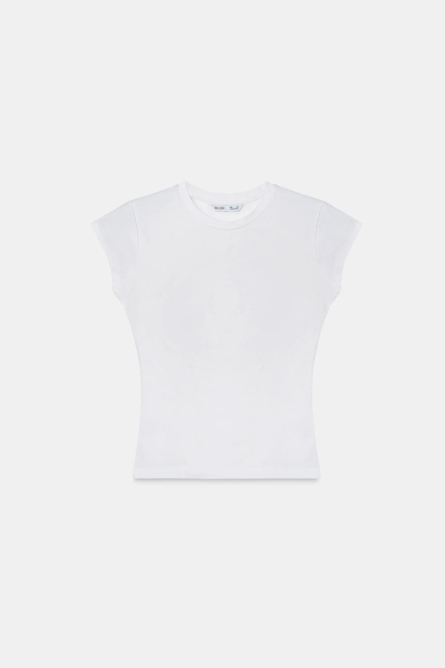 White Solid Fitted T-Shirt