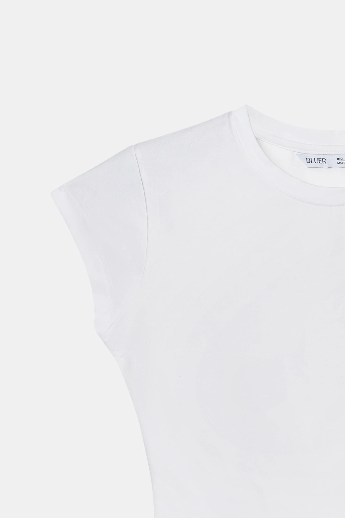 White Solid Fitted T-Shirt