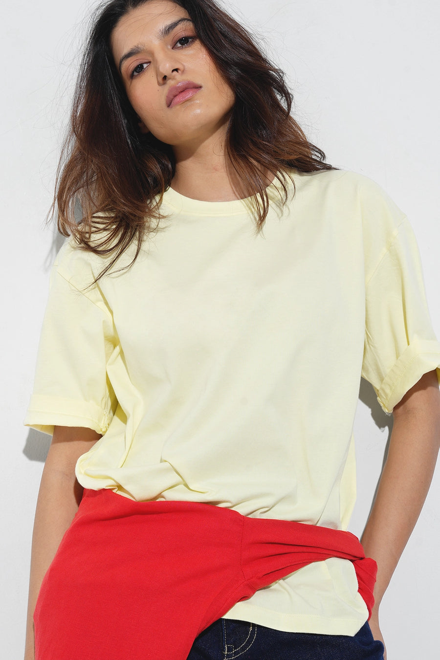 Yellow Graphic Oversized T-Shirt