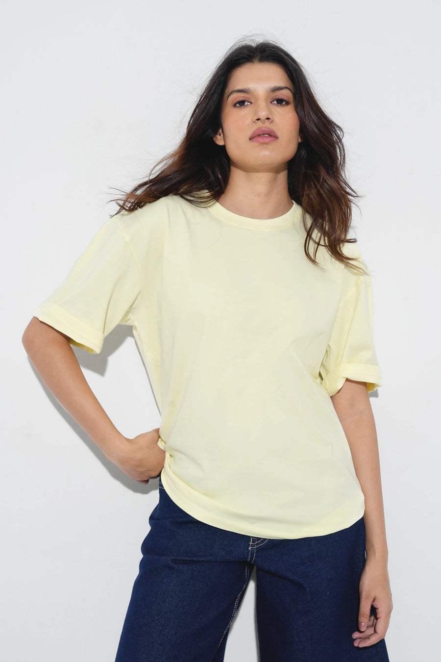 Yellow Graphic Oversized T-Shirt