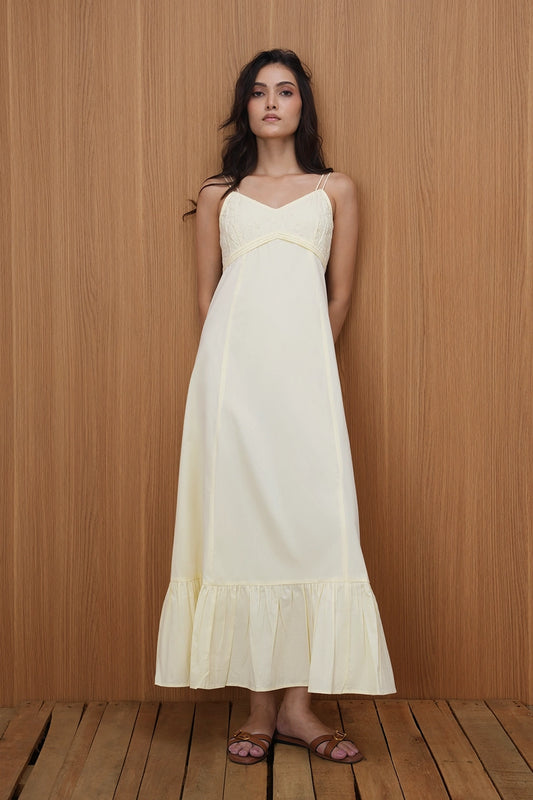 Yellow Panelled Maxi Dress