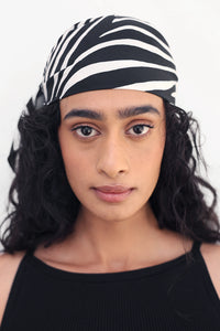 Zebra Print Pull-On Trousers with Scarf