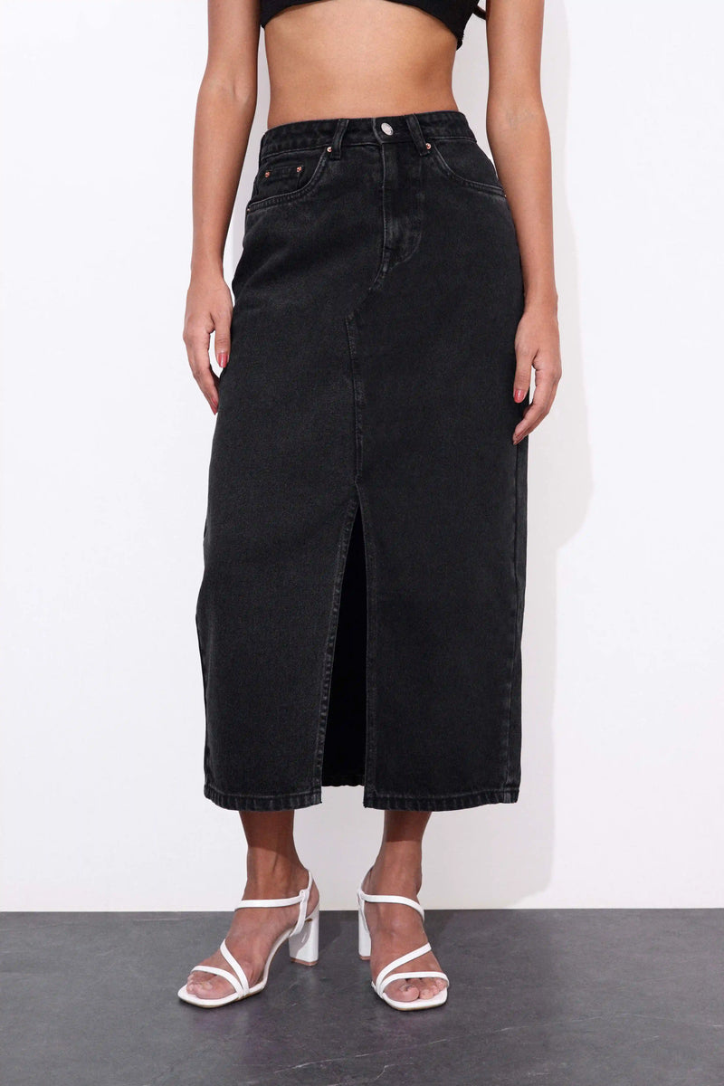 Black Midi Skirt