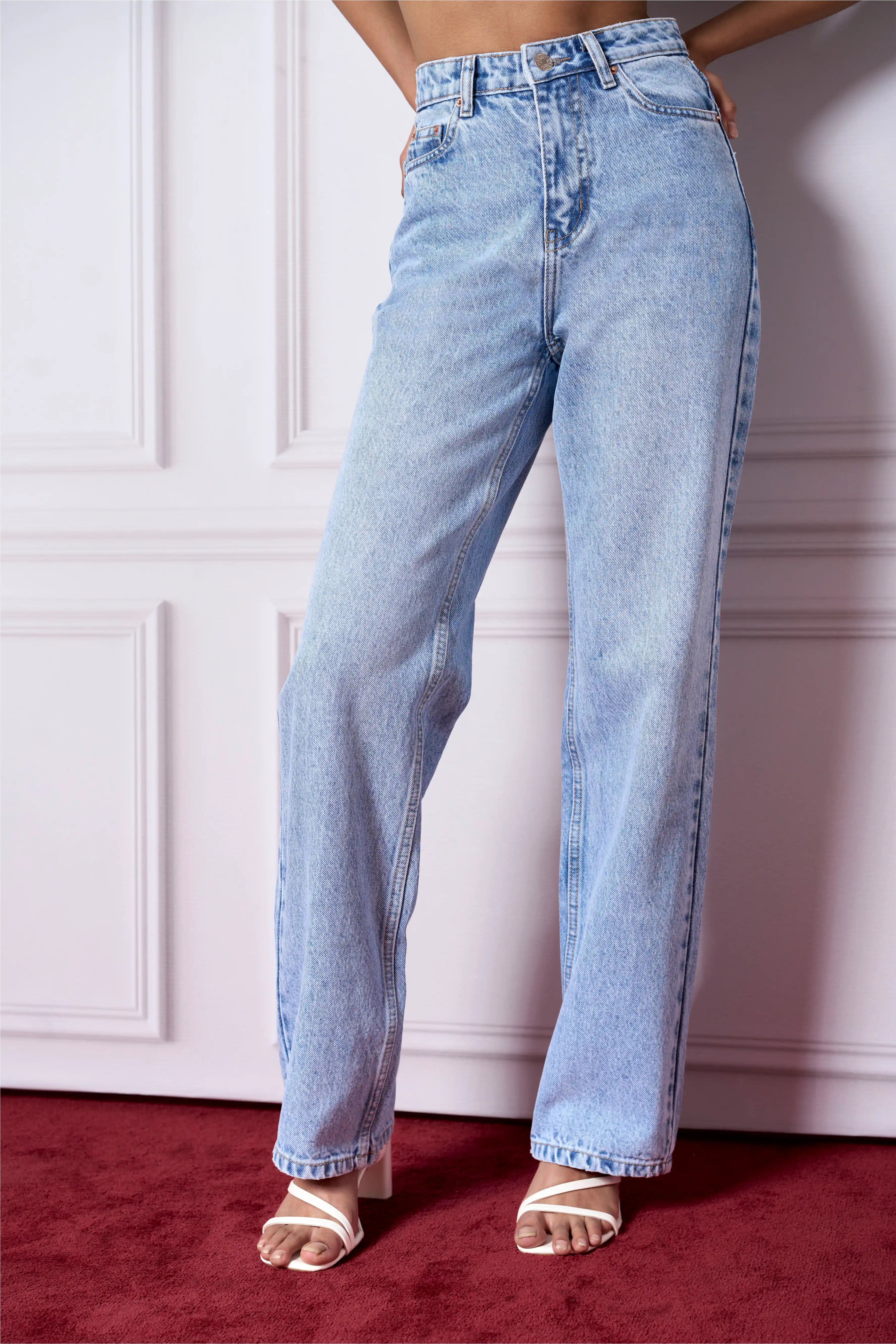 Light Blue Straight Fit Jeans