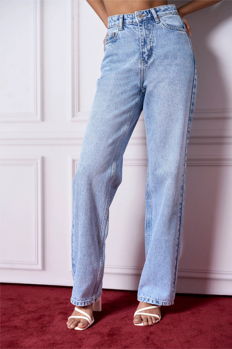 Light Blue Straight Fit Jeans