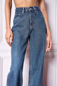 Vintage Wash Straight Fit Jeans