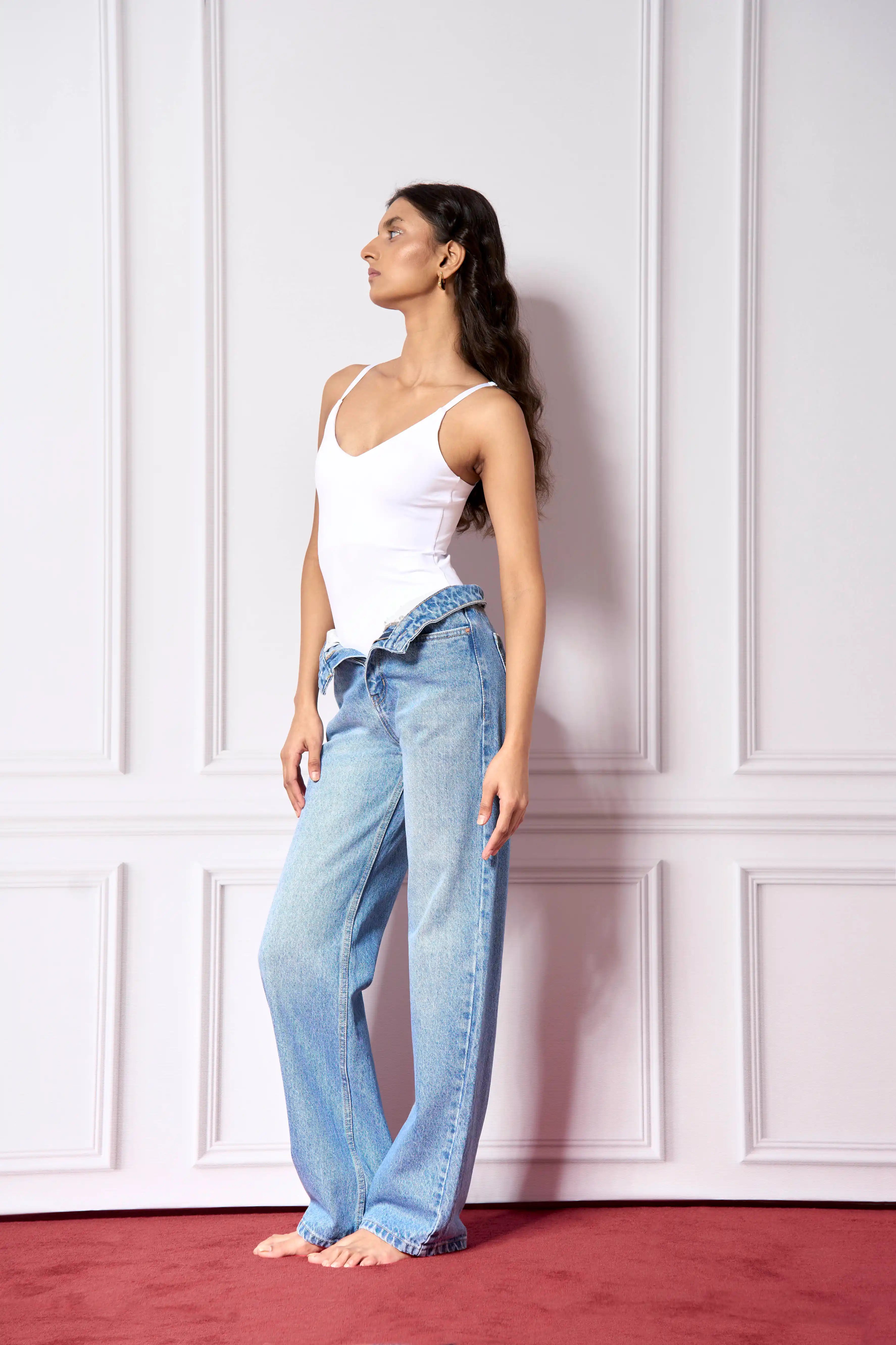 Stone Blue Straight Fit Jeans