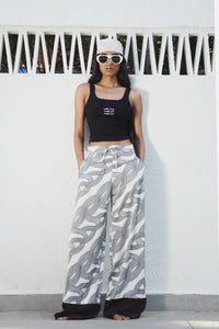 Printed Satin Pants