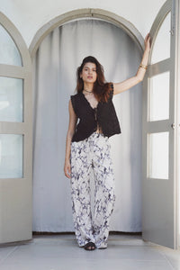 Marble Print High Waist Pants