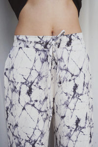 Marble Print High Waist Pants