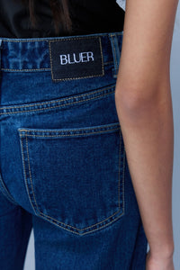 Bow Studded Straight-Leg Jeans