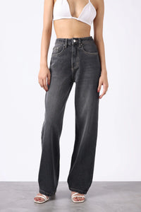 Charcoal Straight Fit Jeans