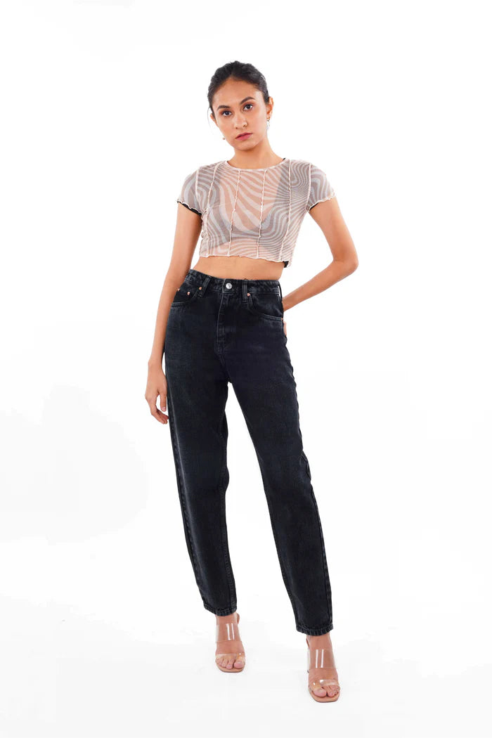 Buy Tokyo Talkies Black Mom Fit Jeans for Women Online at Rs.581 - Ketch