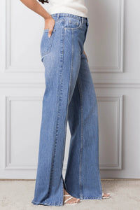 Light Blue Front Slit Jeans