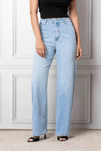 Bright Blue Straight Fit Jeans