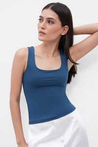 Teal Polyamide Tank Top