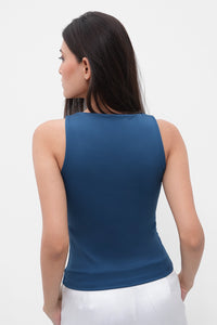 Teal Polyamide Tank Top