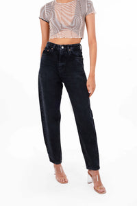 Charcoal Mom Fit Jeans Bluer