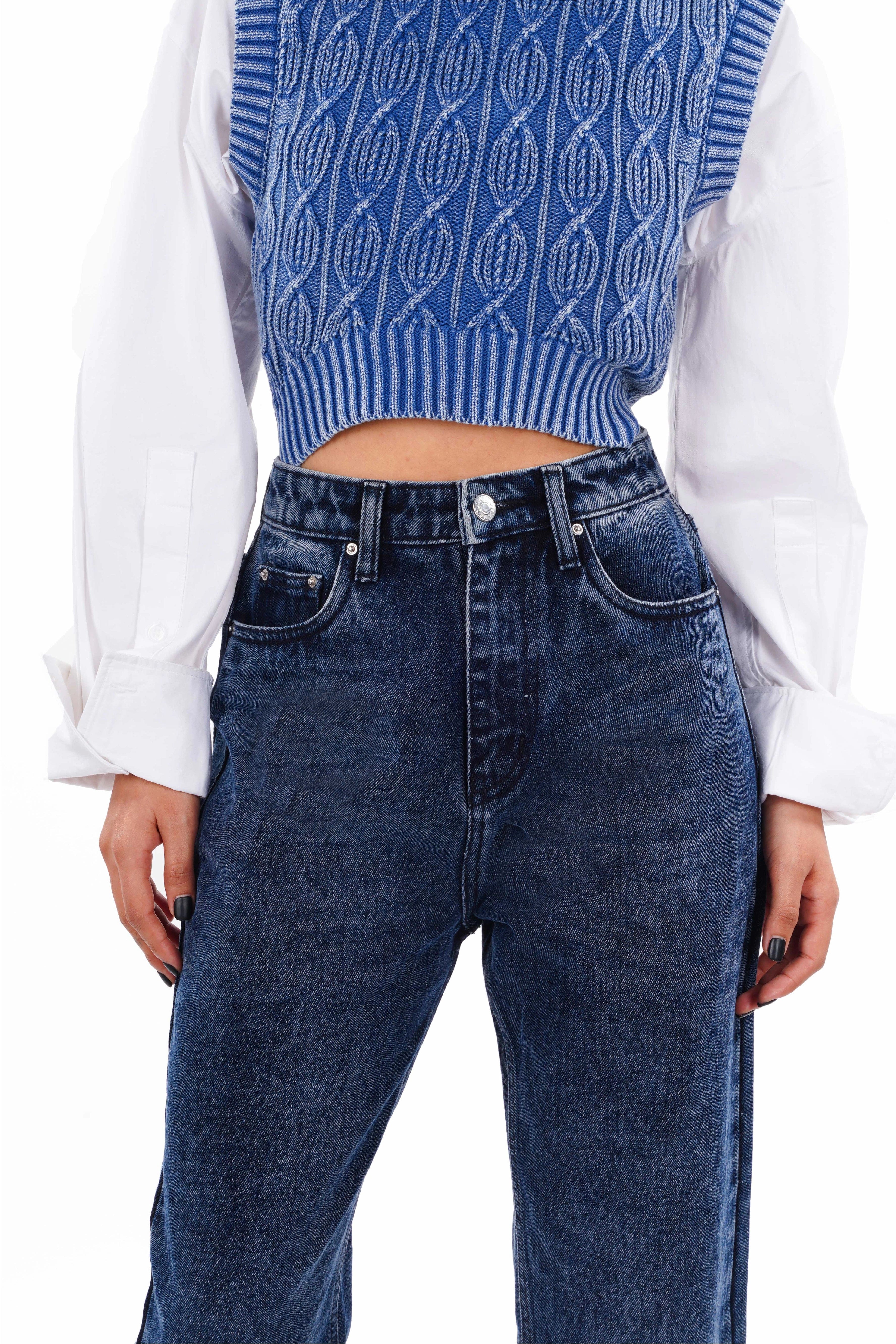 Midnight Blue Mom Fit Jeans Bluer